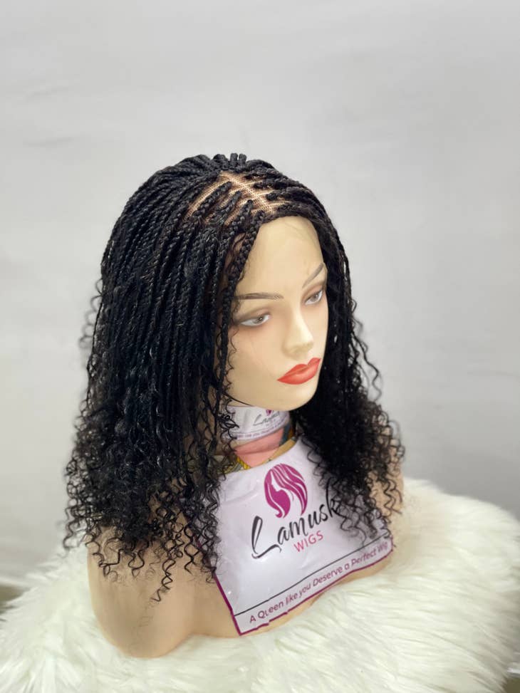 Latest Short Curly Braided Bob Wig, Braided Wig, Full Lace Wig, Lace Front  Wig, Frontal Wig, Bob Wig, Braid Wig, Box Braid Wig, Bob Braidwig 