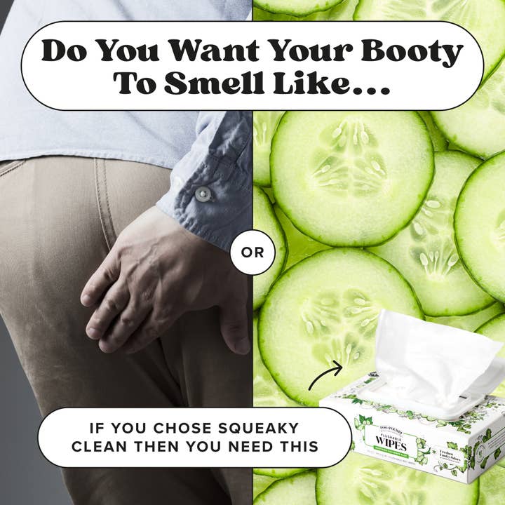 ~Pourri - Wholesale Face & Body Wipes - Poo~Pouri Cucumber & Aloe Poo~Pourri Flushable Wipes 50ct12