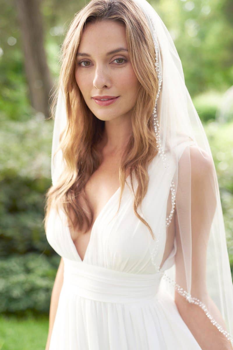 Dareth Colburn Designs - Wholesale Veil - Women's - Mariah Pearl & Crystal Beaded Veil7