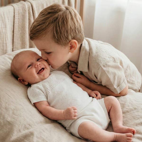 Alo Baby Set 2 Delar: Stickad Tröja och Byxa 100% Bomull för wholesale av Minutus