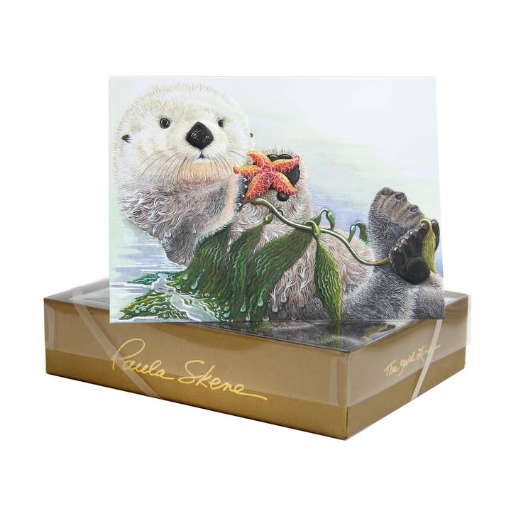 Oliver Otter Blank Card for wholesale by PAULA SKENE DESIGNS