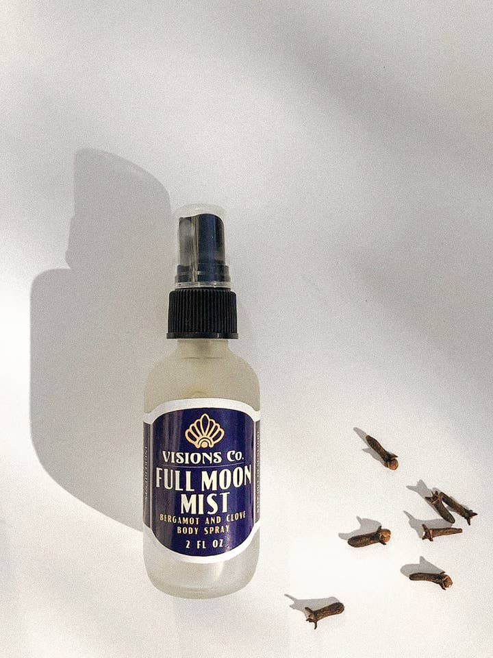 FULL MOON MIST | bergamot + clove aromatherapy mist for wholesale by Visions Co.