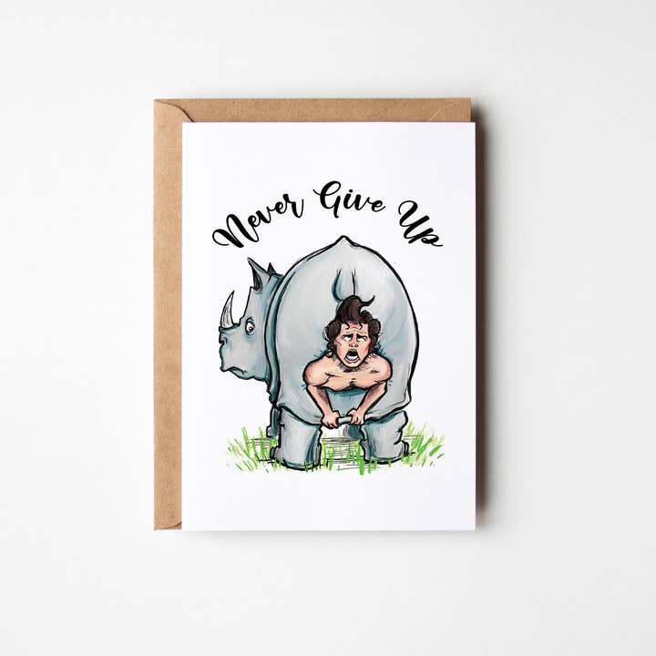 Taytayski INC – wholesale Encouragement card – Ace Ventura- Never Give Up Card