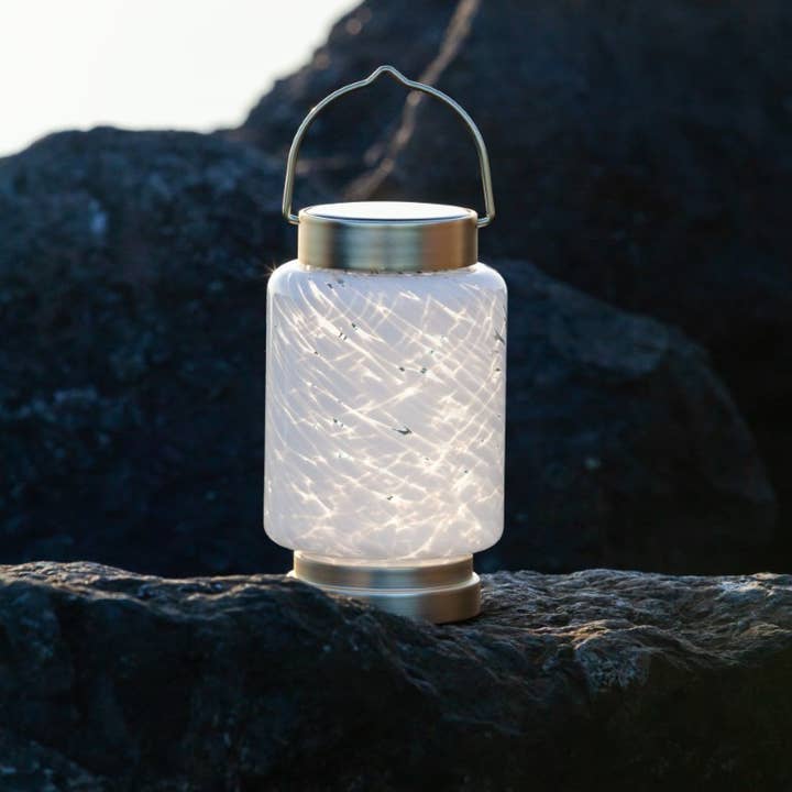 Allsop Home & Garden - Wholesale Outdoor/Lawn Light - Boaters Lantern - 7.5" Glass Outdoor Solar Lantern - Cylndr6