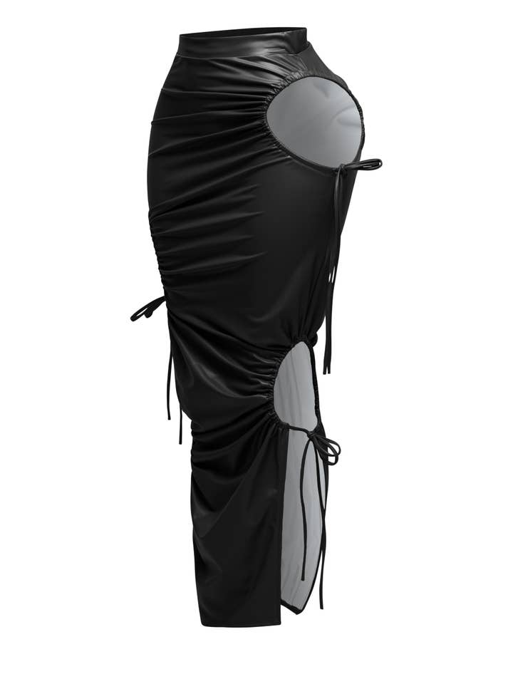 K Too - Wholesale Skirt - Women's - Cut out detailed maxi skirt3