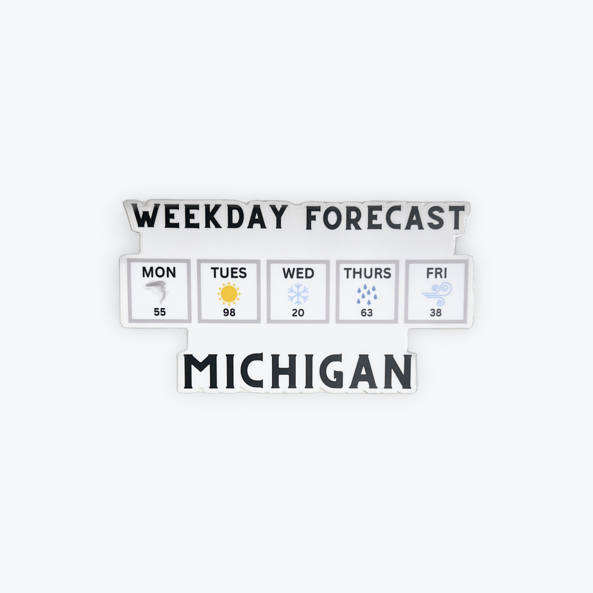 My State Designs - Wholesale Sticker - Michigan weekday forecast- Decal 0