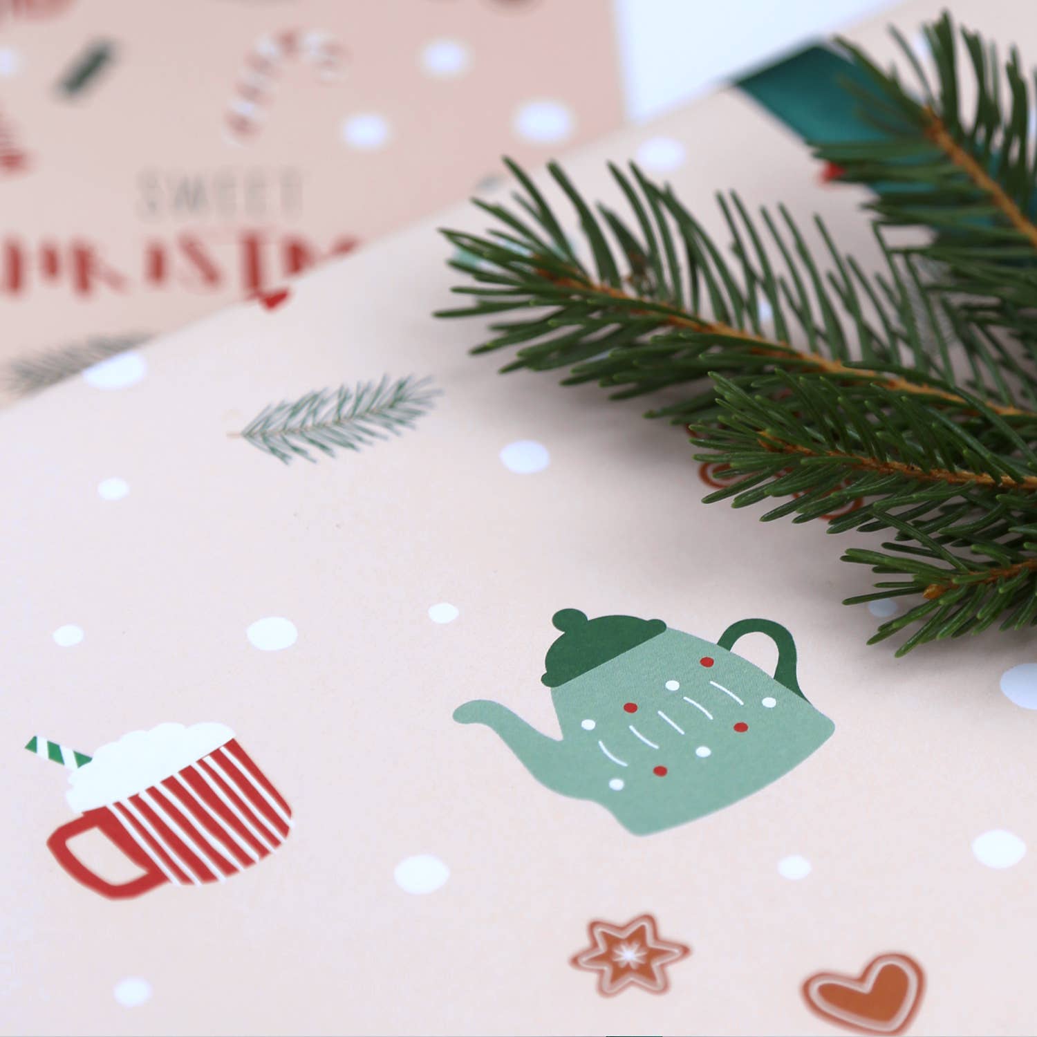 Kunst an Papier - Wholesale Flat Wrap - Olaf gingerbread wrapping paper3