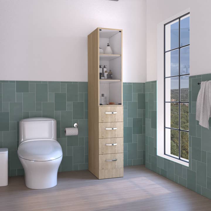 TuHome Concept - Wholesale Bedroom Furniture - Vanguard Bathroom Cabinet with three spacious drawers