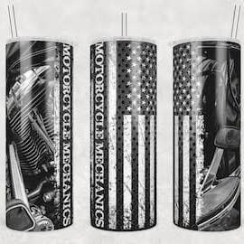 Motorcycle Mechanics 20oz Sublimation Tumbler for wholesale by Twisted T Creations