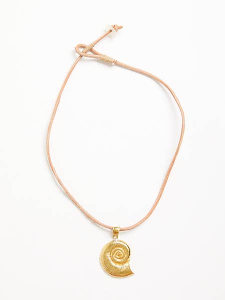 Shelly Leather Cord Necklace for wholesale by Mare Sole Amore