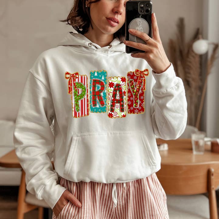 TheWorldOfMYes - Wholesale Graphic Sweatshirt - Women's - Coquette Christian Christmas Shirt, Faith Christmas Gift2