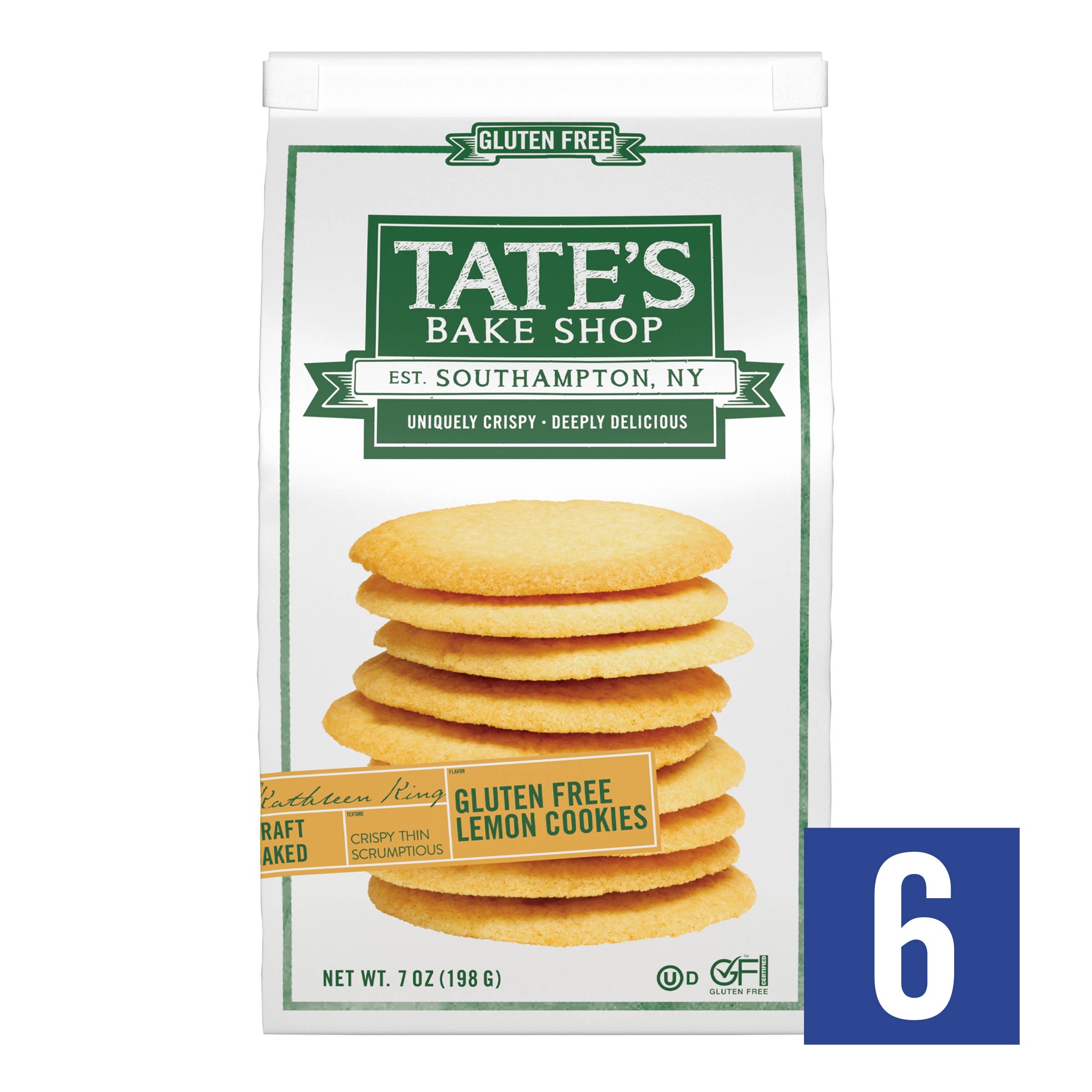Tate's Bake Shop - Wholesale Cookie - Gluten Free Lemon Cookies | 7 oz | 6 Count2