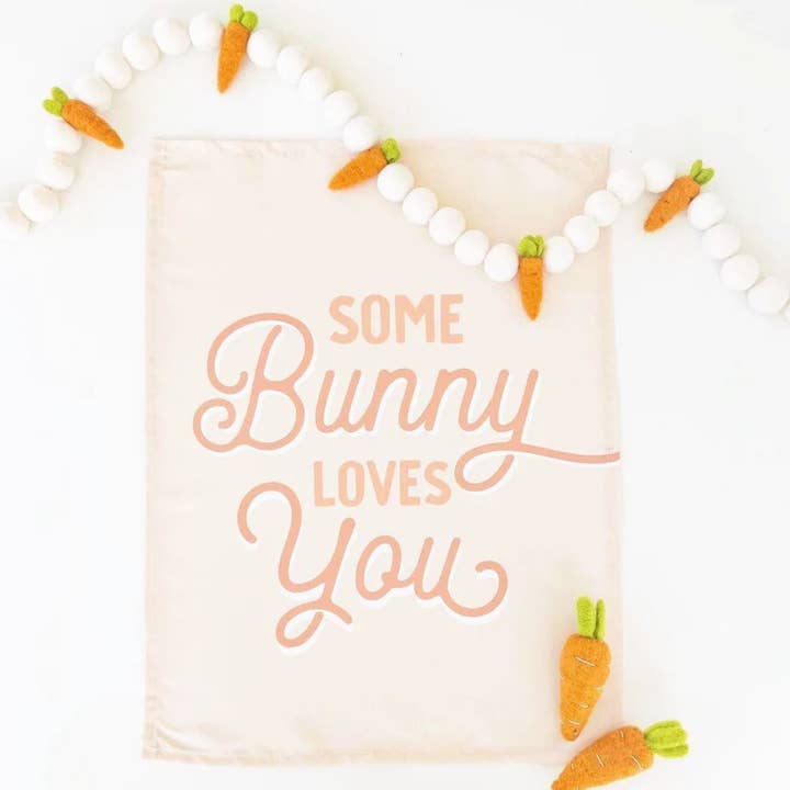 Carrot Felt Ball Garland for wholesale by Glitter Party Co