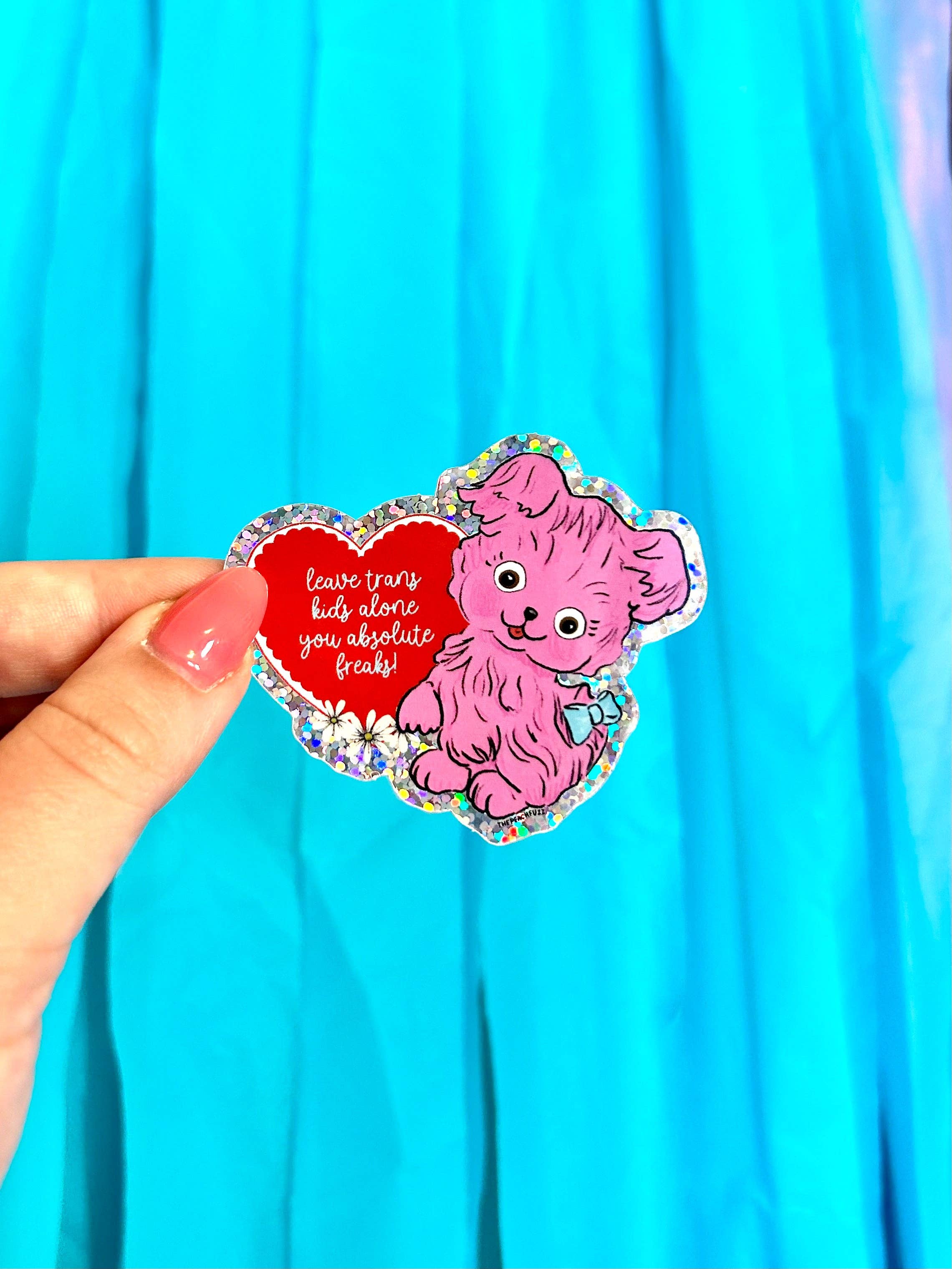 The Peach Fuzz - Wholesale Sticker - Leave Trans Kids Alone Sticker3