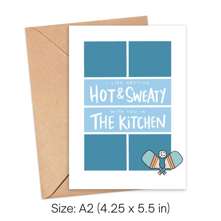 Simply Happy Paper - Wholesale Valentine's Day Card - Hot & Sweaty Pickleball Card1