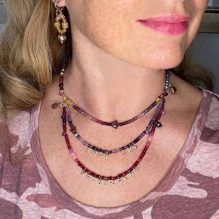 Everything Ruby Garnet & Tourmaline Necklace for wholesale by Clarke Palmer