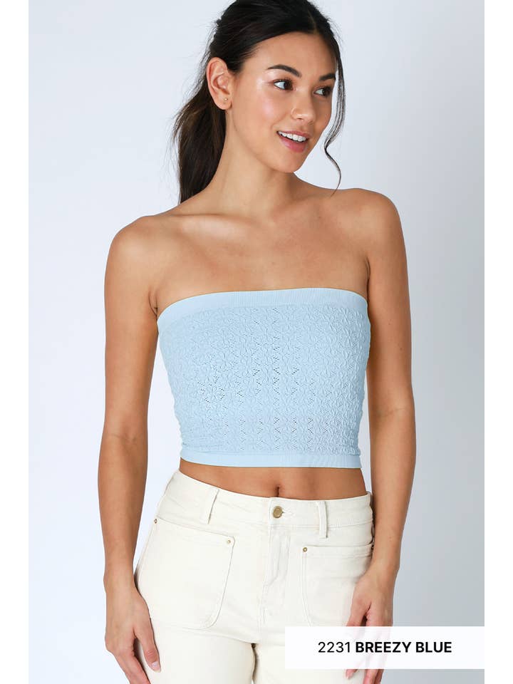 NIKIBIKI - Venta al por mayor Bustier - Mujer - NS8376 - Top de Tubo de Encaje Floral25