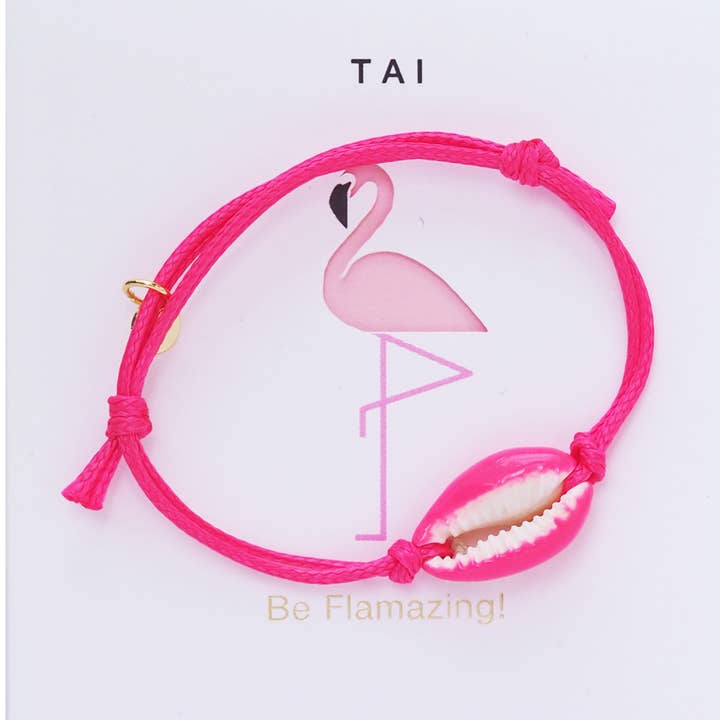 Bracelet en coquillages cauris colorés fait main pour la vente par Tai Jewelry