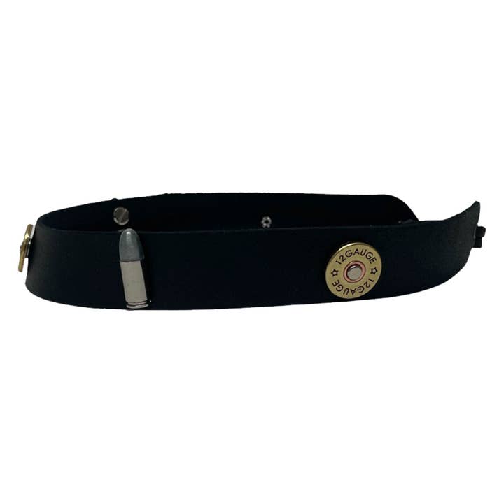 Genuine Leather Concho Bullet Hat Band - Style Bullet for wholesale by American Hat Makers