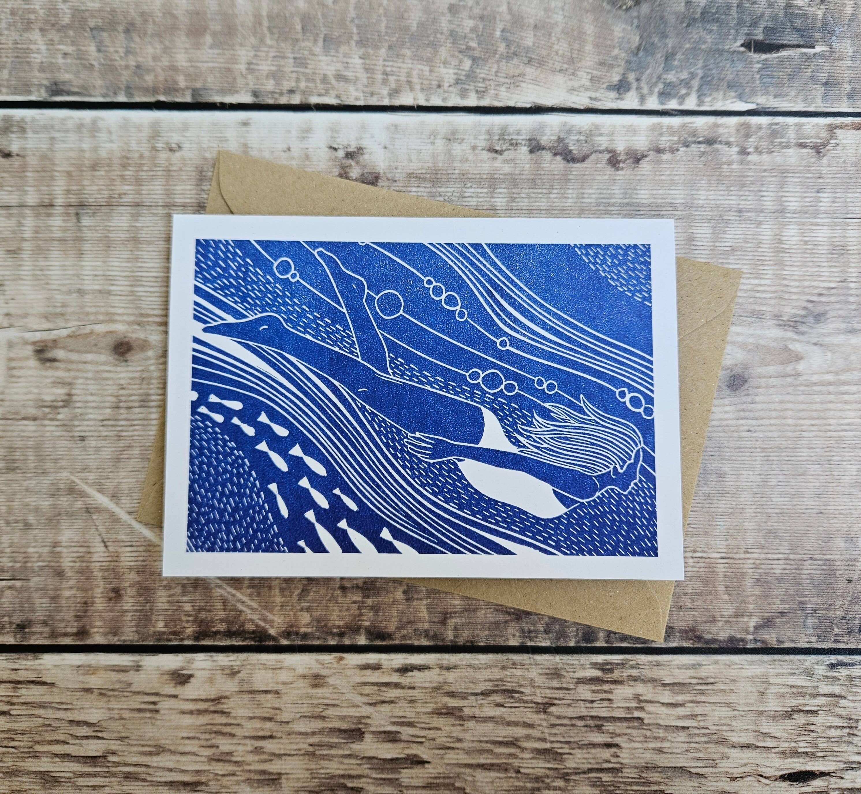 Flotsam Prints - Wholesale Everyday Greeting Card - With The Flow - Single Greetings Card2