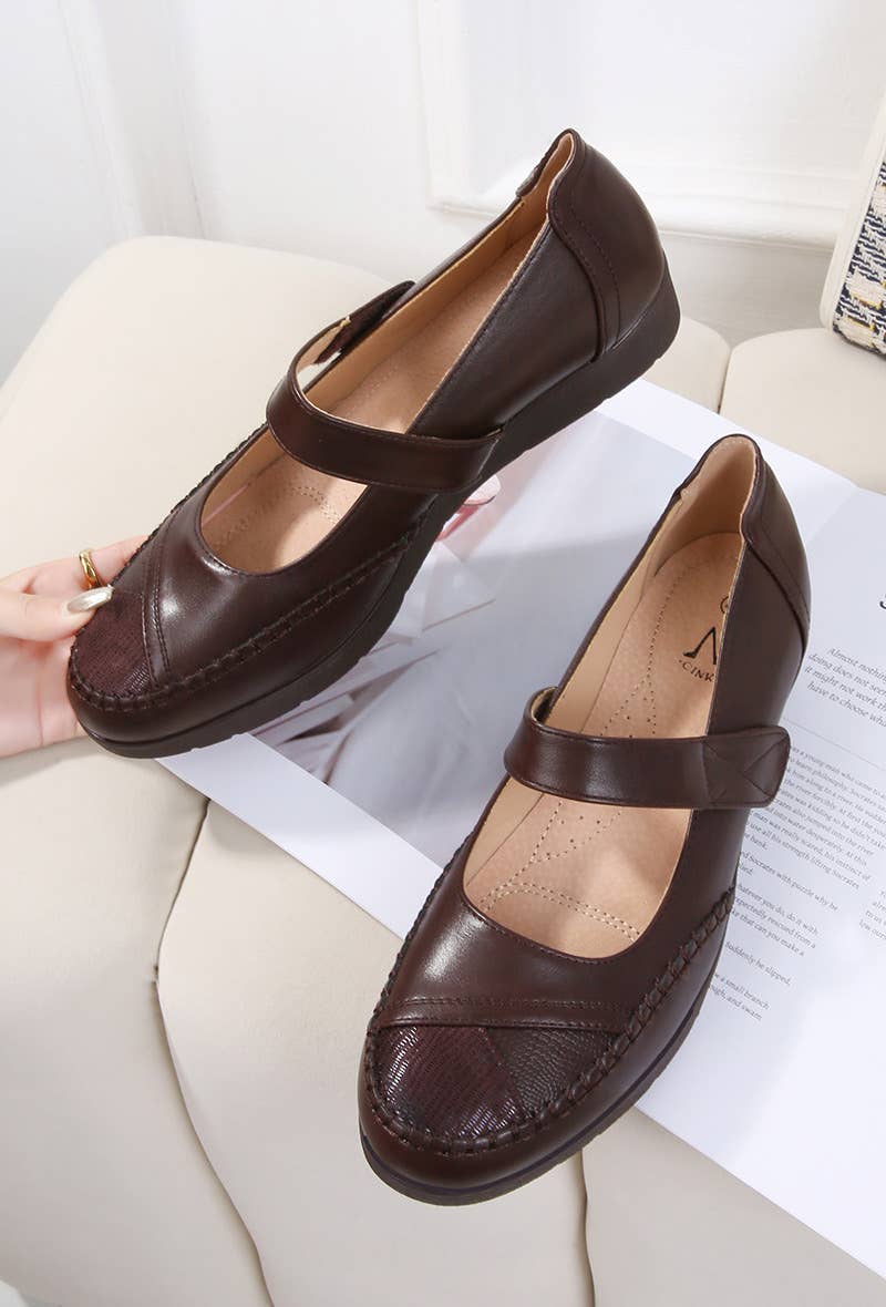 BELLICY / Cink-me - Wholesale Sandals - Women's - DM890-2, Wedge sandals in two-tone faux leather/lizard4