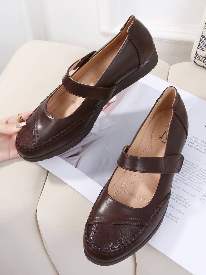 BELLICY / Cink-me - Wholesale Sandals - Women's - DM890-2, Wedge sandals in two-tone faux leather/lizard4