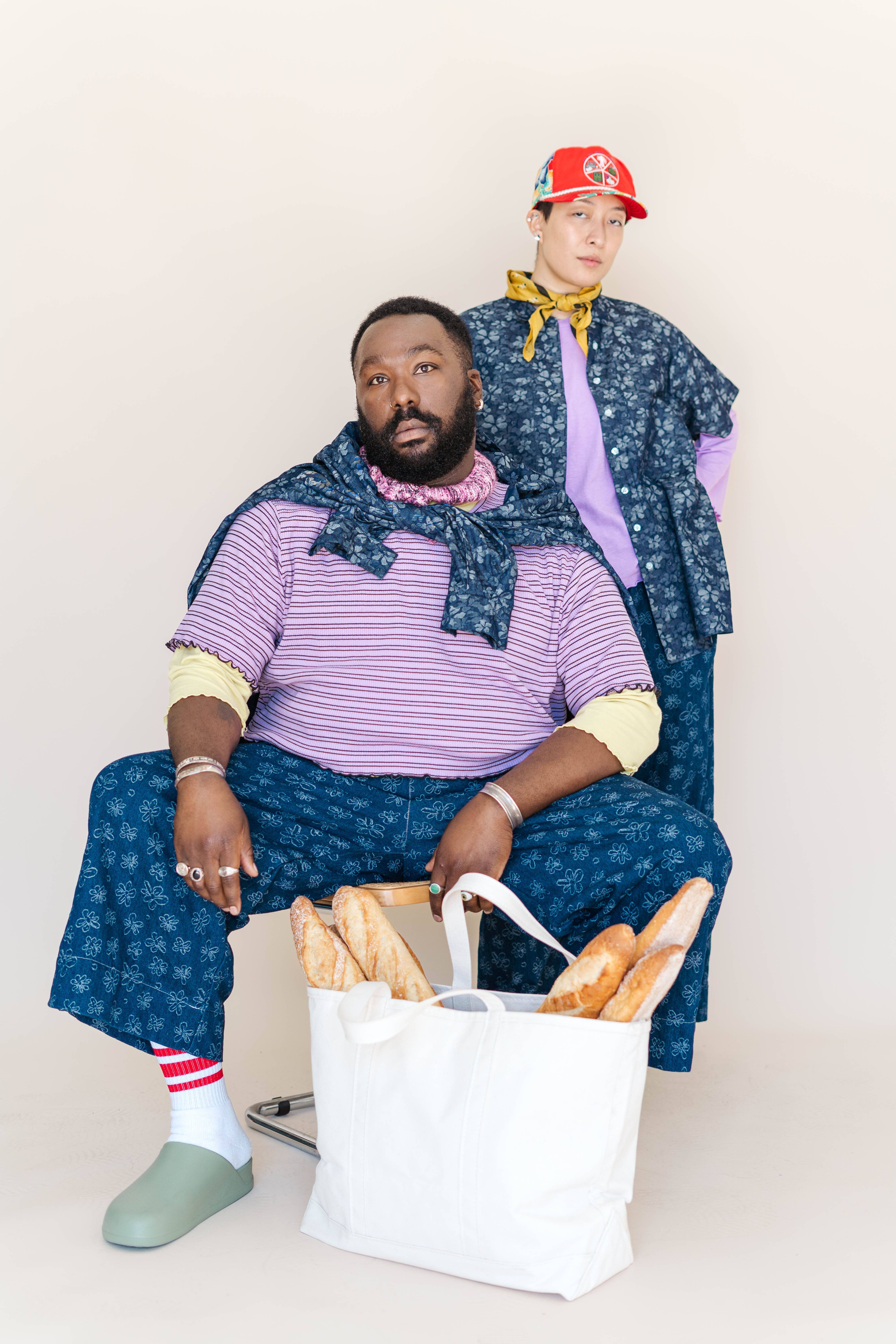 Nettle Studios - Wholesale Button Down Shirt - Unisex - Size Inclusive Plus Size Unisex Floral Chambray Button Up25