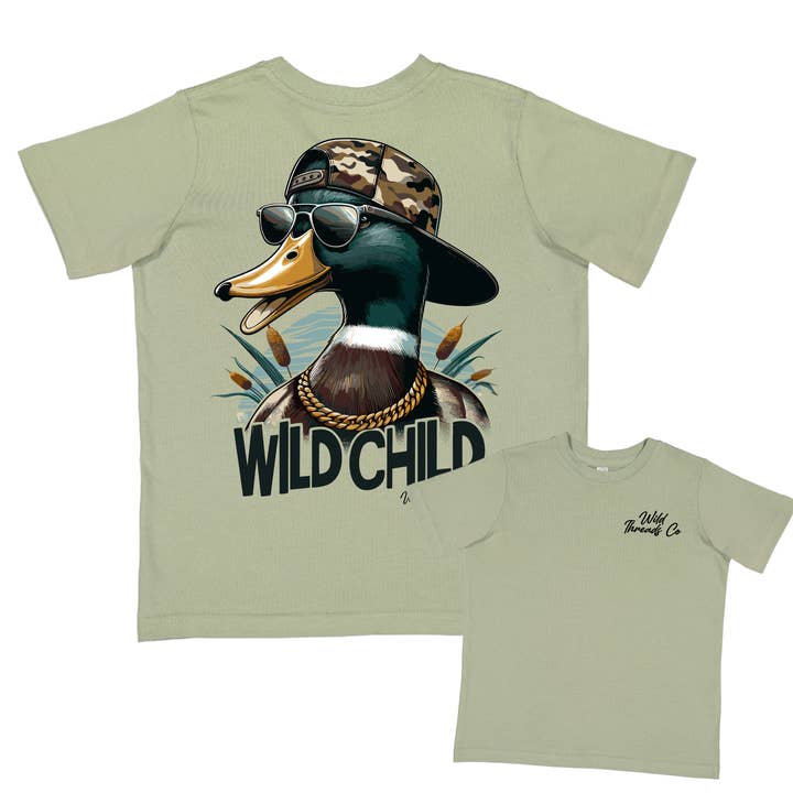 Wild Threads Co - Wholesale Screen Printed T-Shirt - Kids - Wild Child Duck Tee1