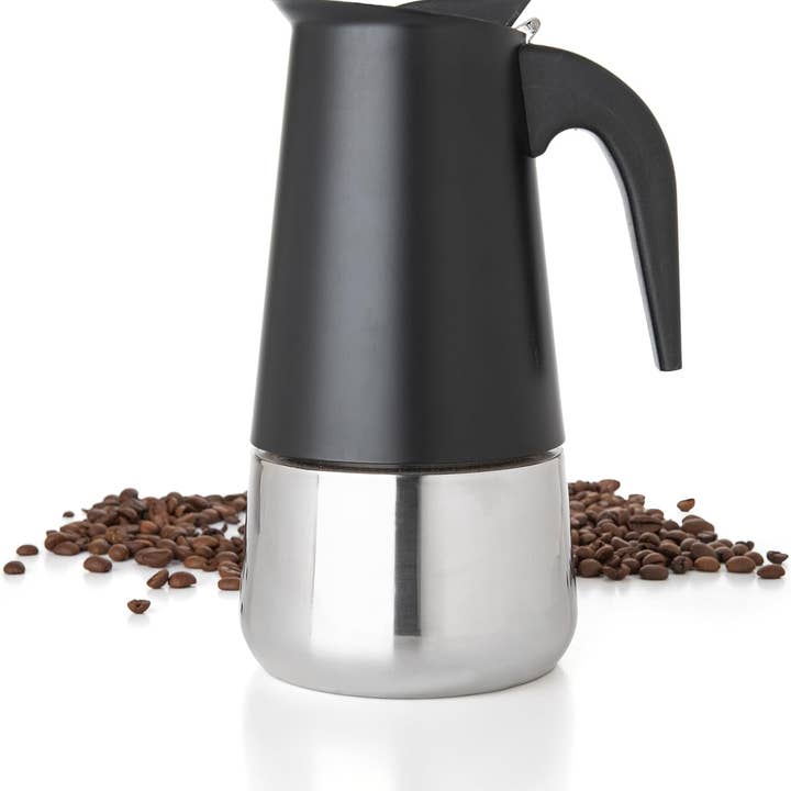 Mixpresso - Wholesale Percolator - Mixpresso 6 Cup Greca Stovetop Espresso Maker 300ml/10oz, Moka Pot with Coffee Percolator Design, Stainless Steel Stove Top Coffee Maker for Camping or Home Use, Italian Coffee Maker Stovetop