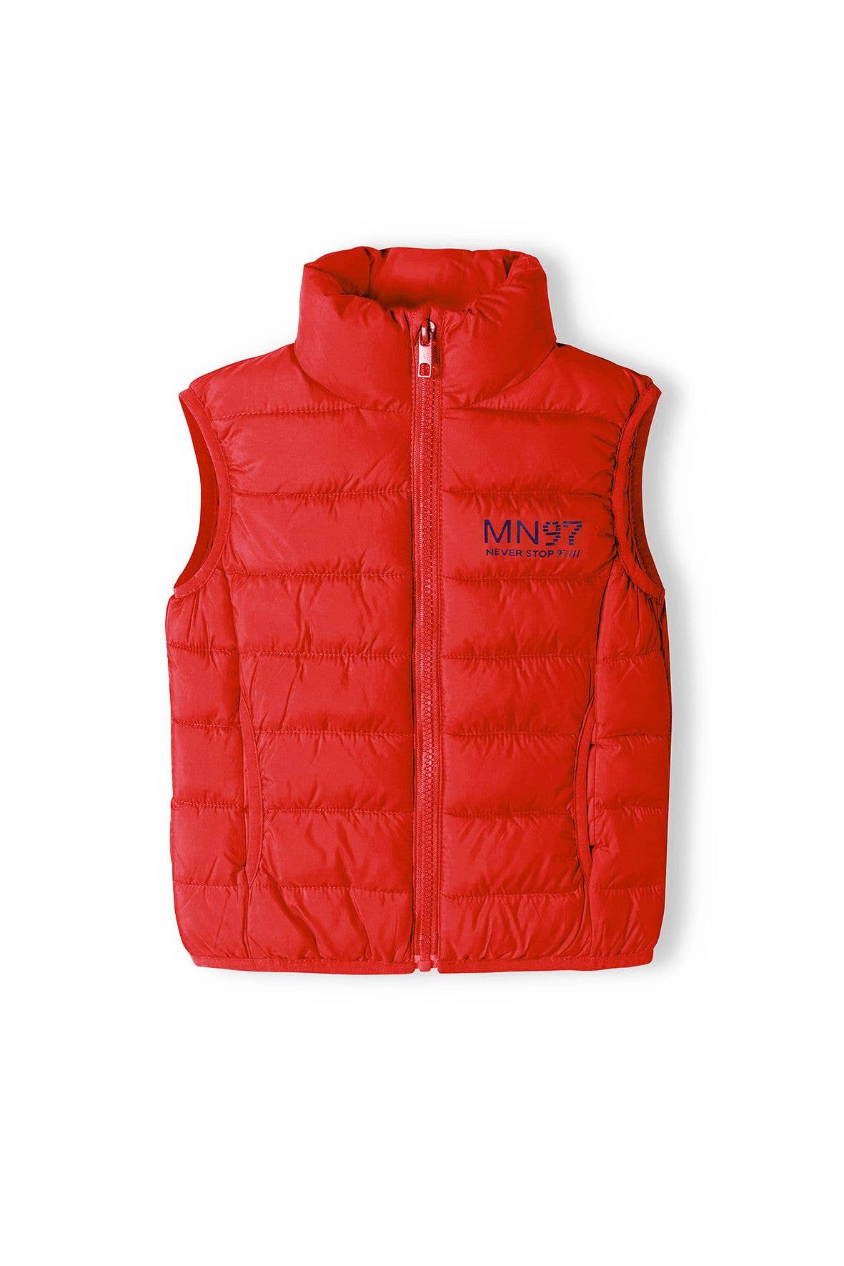 Minoti sp. z o.o. - Wholesale Outerwear Vest - Kids - Boys padded gilet chest print yellow3