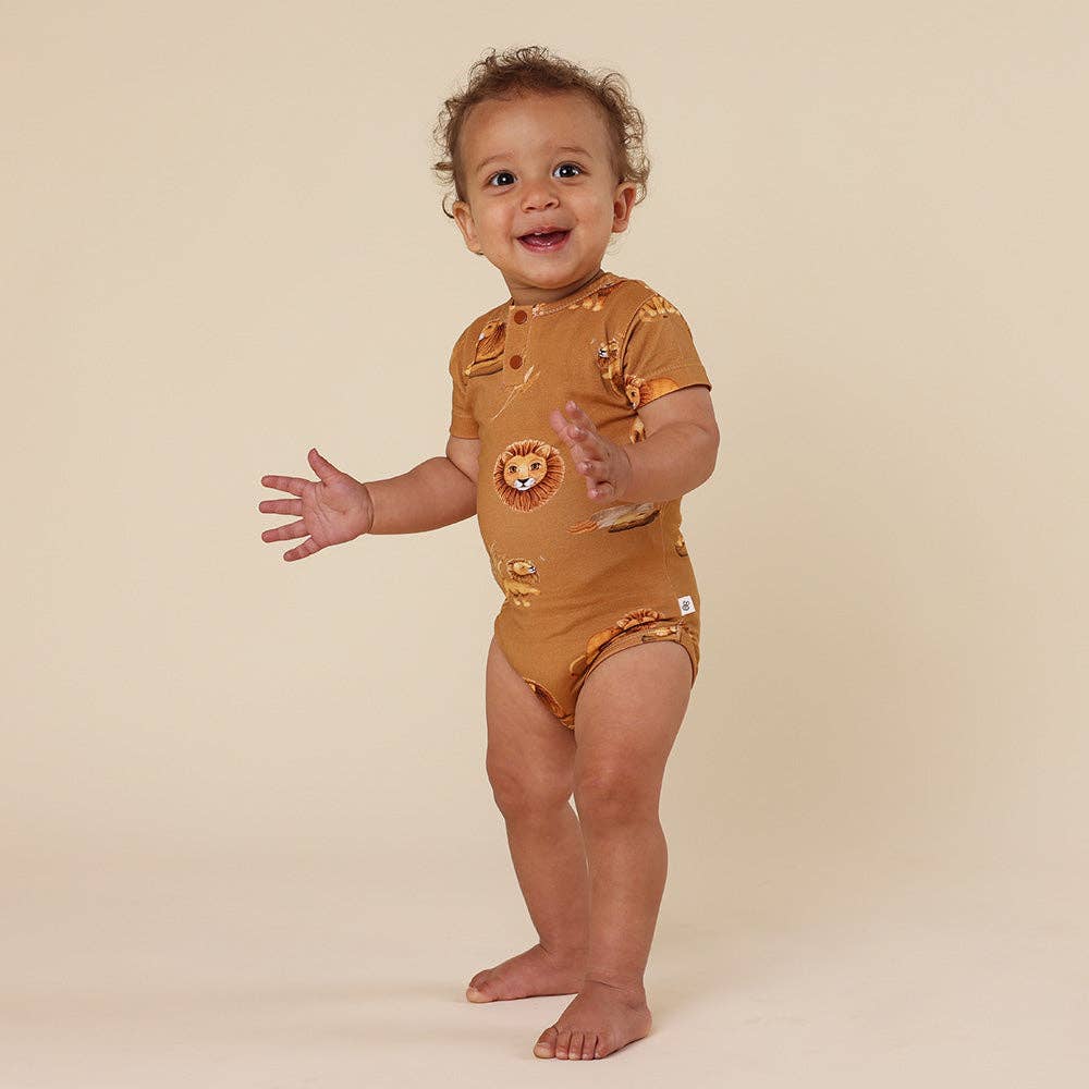 Snuggle Hunny - Wholesale Bodysuit (Non-Footed) - Baby - Roar Short Sleeve Organic Bodysuit2