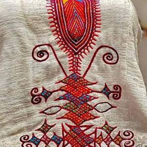 Deseta Design - Wholesale Scarf - Unisex - Ethiopian Style Embroidered Motif (Tilf) Printed Silk Scarf8