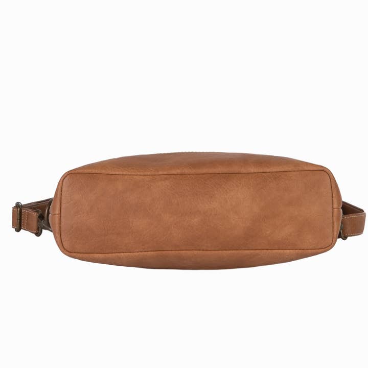 Mona B. - Wholesale Shoulder bag – women's - Vintage Script Up-Cycled Canvas Women's Shoulder Bag5