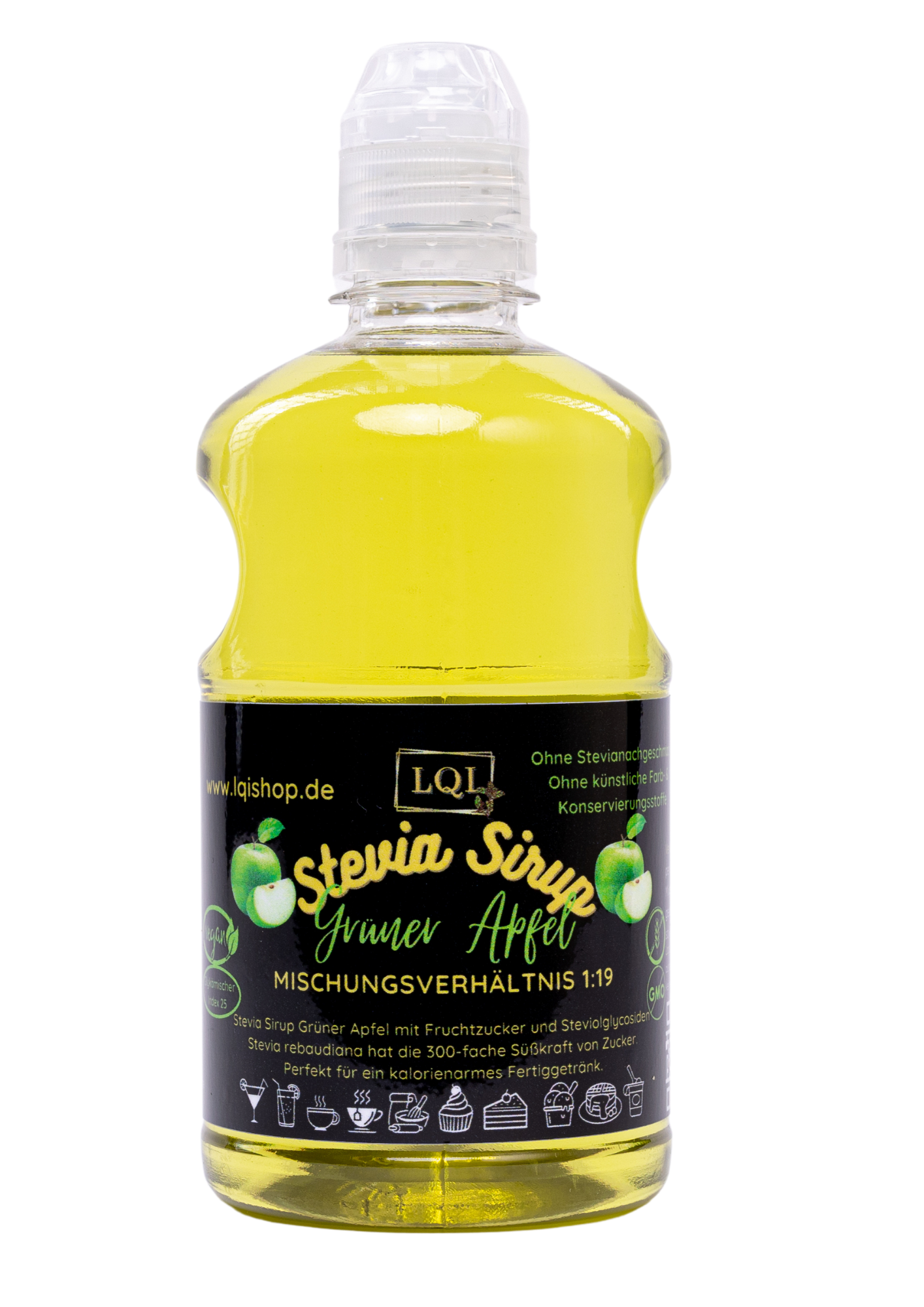 Life Quality International GmbH - Vente Sirops aromatisés - Sirop de stévia pomme verte0