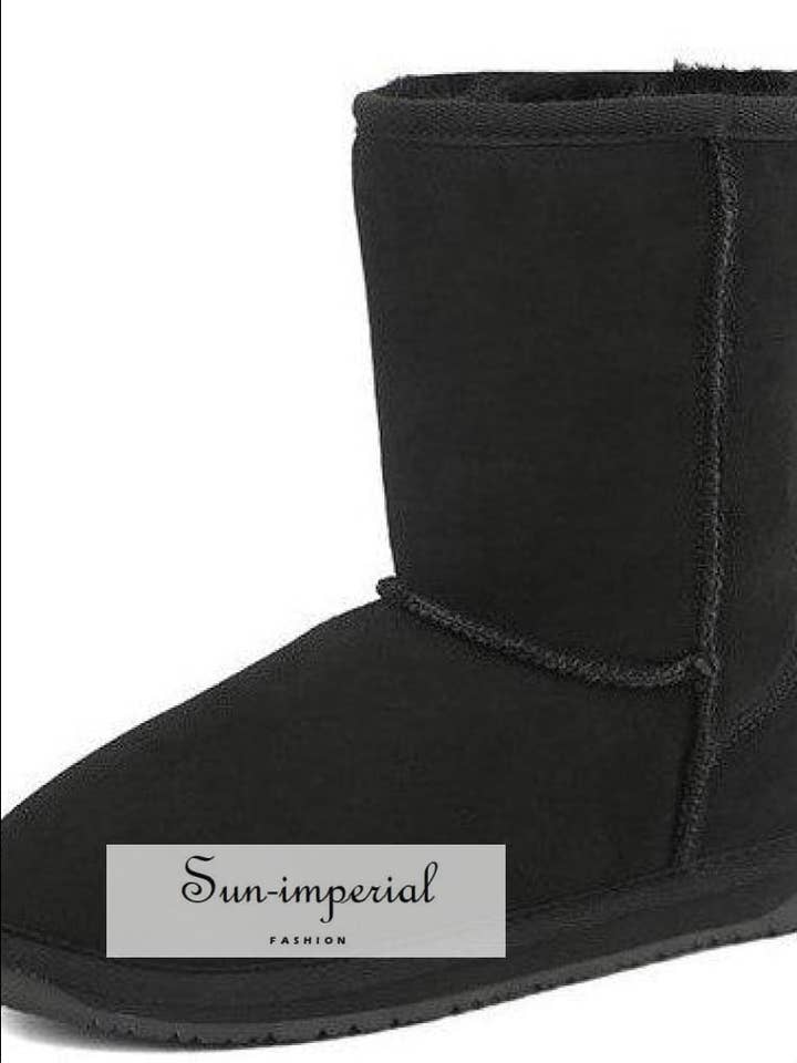 Klassieke laarzen van schapenvacht met dubbel gezicht van 22 cm voor wholesale door Sun Imperial