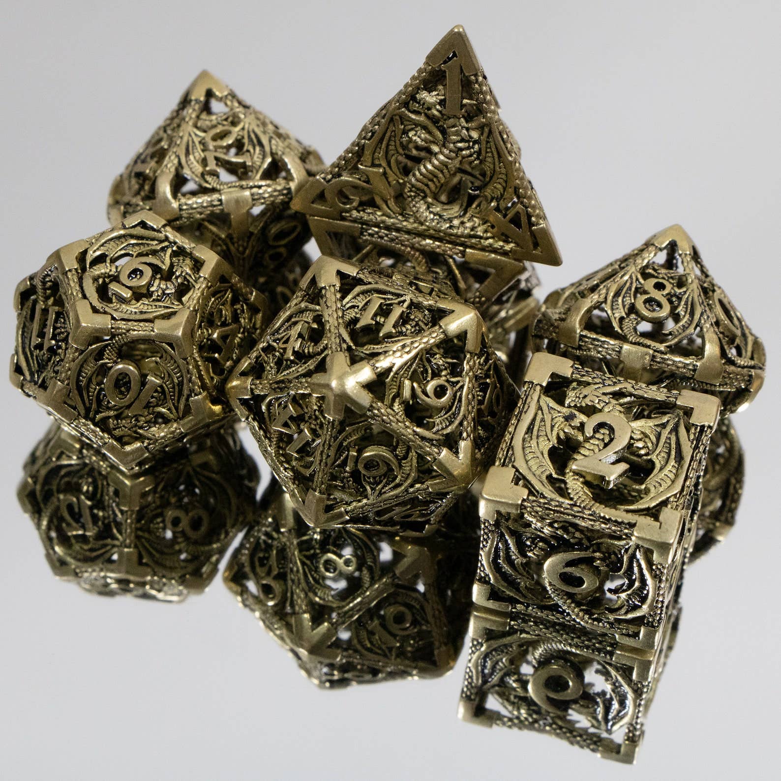 Cultivation Games - Wholesale Dice - Hollow Metal Dice set (16mm, random style) 5