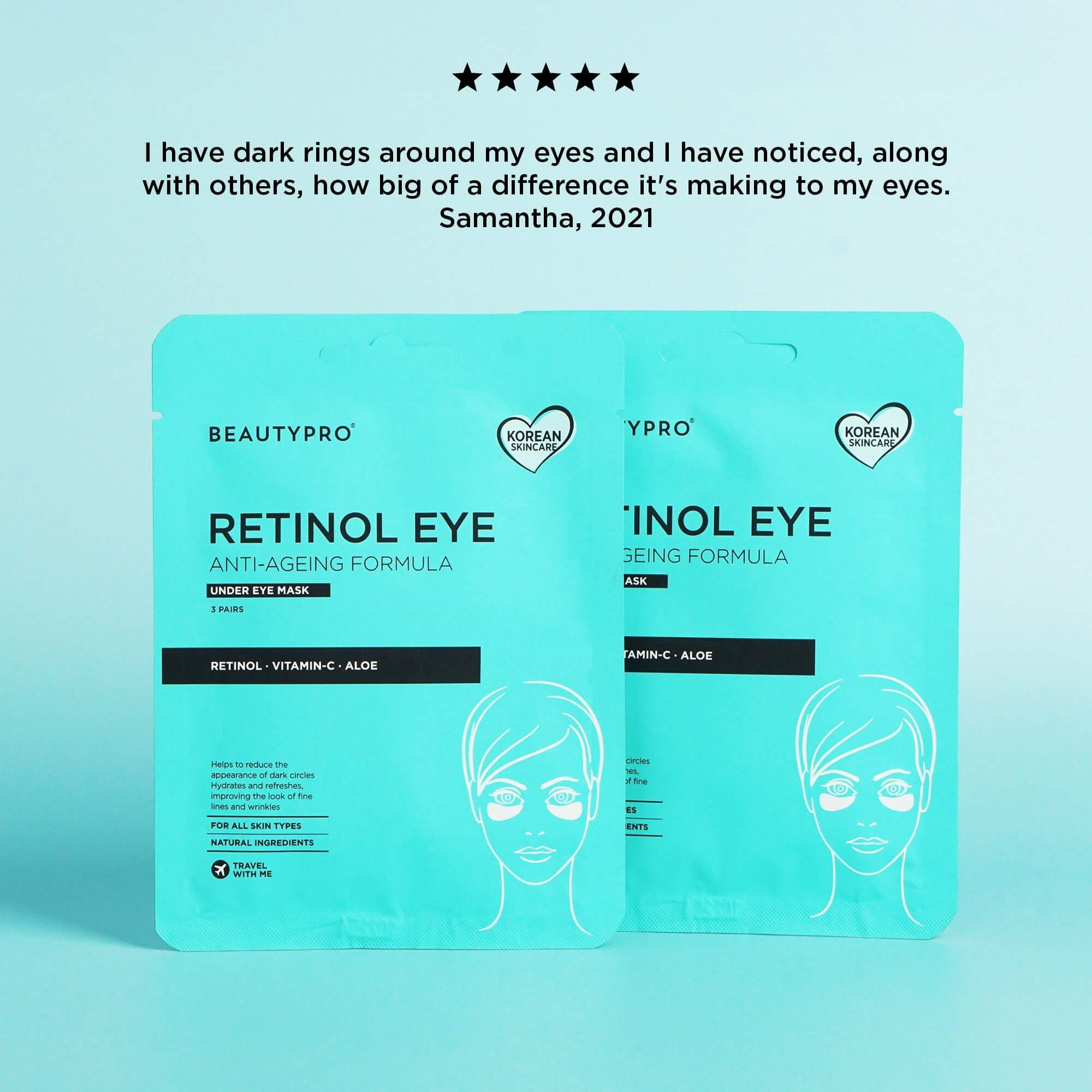 BEAUTYPRO – wholesale Eye treatment mask – RETINOL Under Eye Patch (3 pairs)9