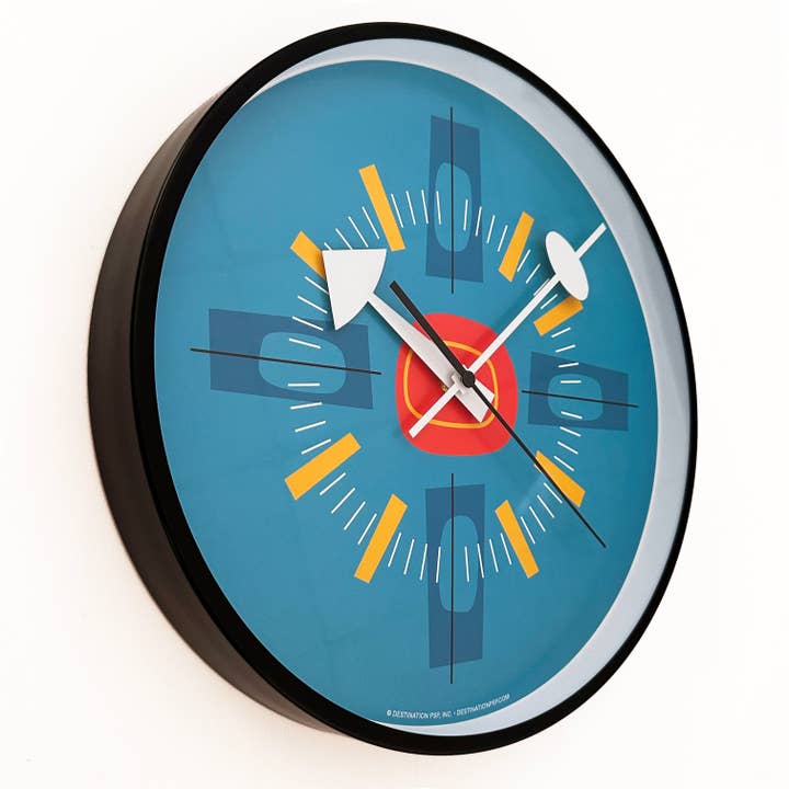 Destination PSP - Wholesale Wall Clock - Atomic Design Wall Clock - Blue