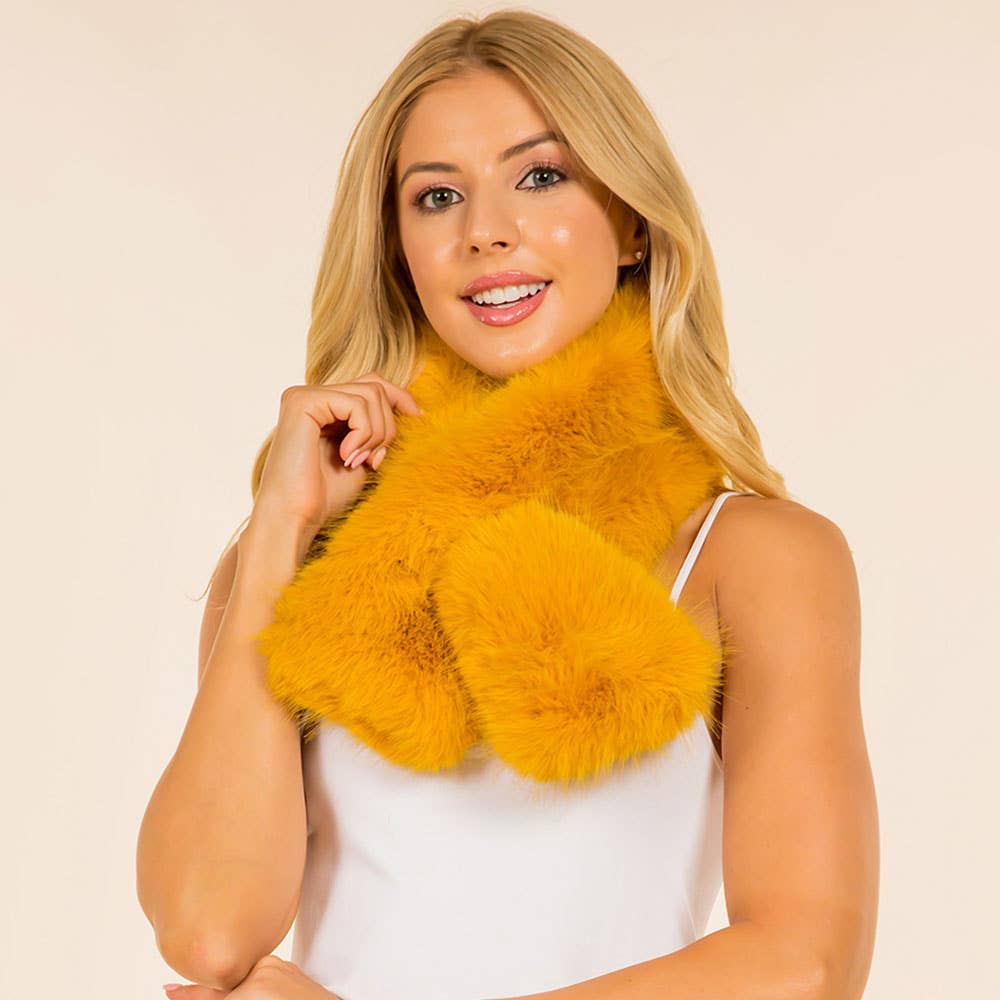 Sensibling Corp. – wholesale Scarf – Women's – Soft Faux Fur Plush Wrap Scarf12