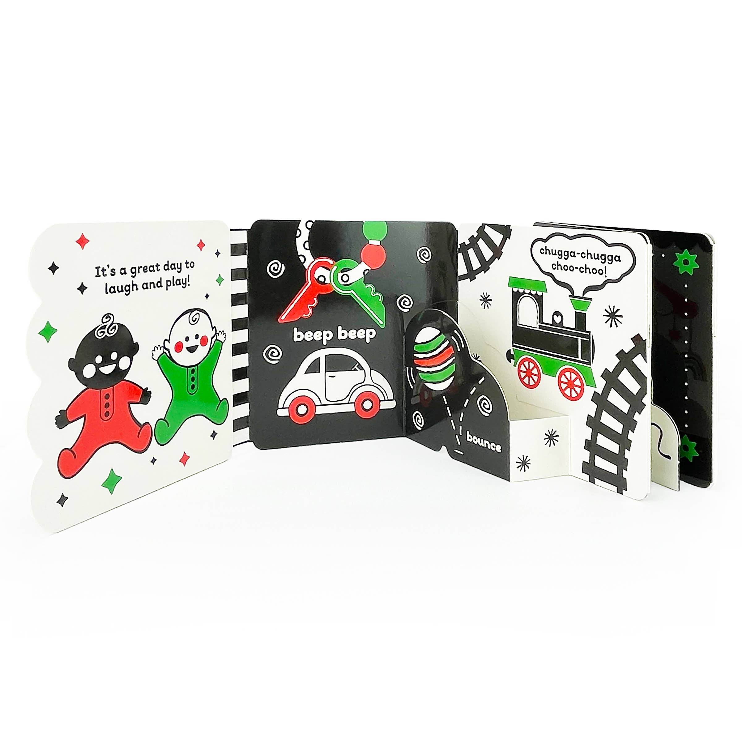 Cottage Door Press - Wholesale Baby & Toddler Book (0-2) - Look, Look, Baby! Playtime High Contrast Black & White Book5