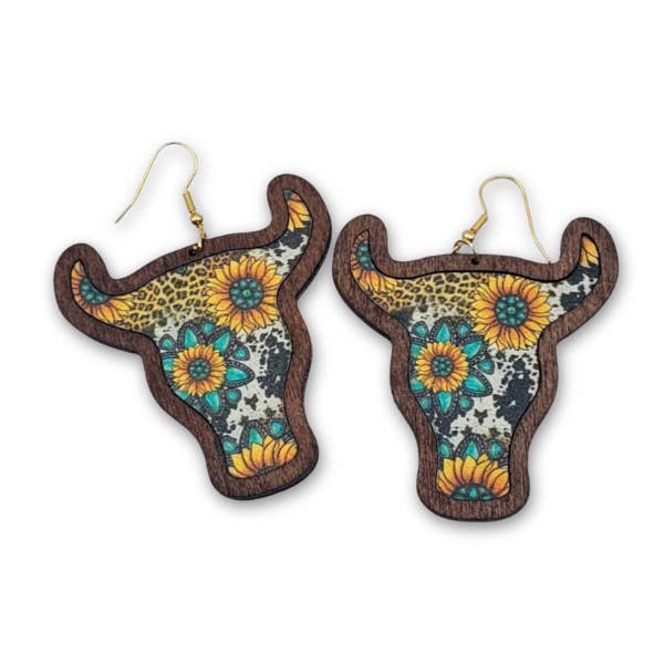 Retro Cowboy Aztec Style Bohemia örhängen i trä för wholesale av Plenty of Pattern