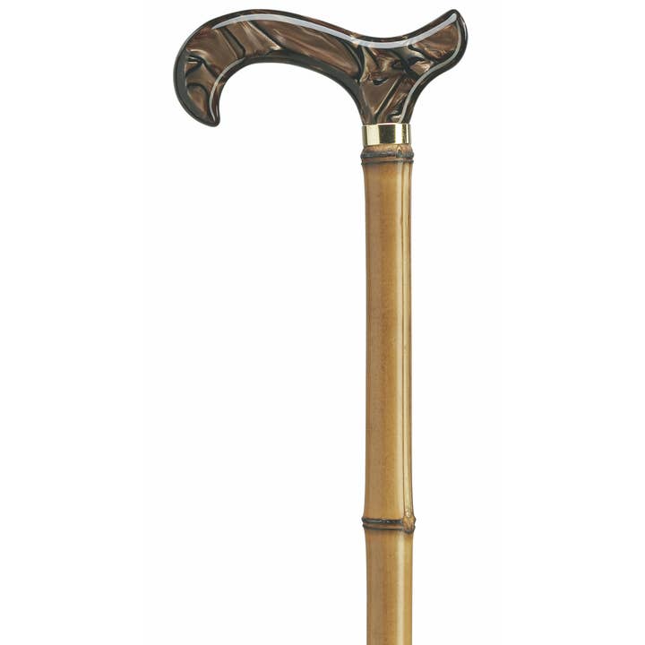 Harvy Canes - Wholesale Sporting accessories - Imported Acrylic Brown Marbelized Derby Handle