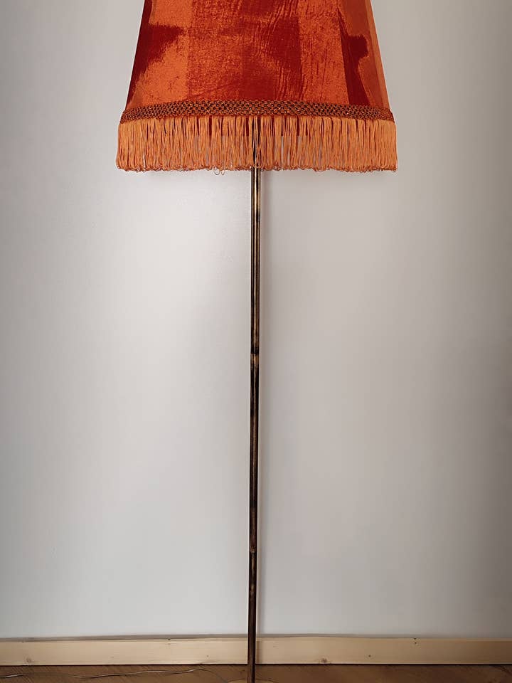 Golvlampa Tallinn 07 för grossist - elegant golvlampa med orange sammetsskärm för wholesale av DelightLamps