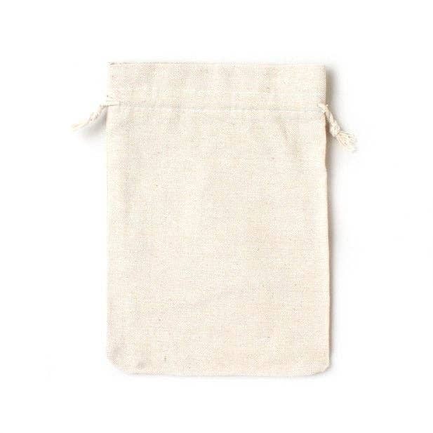Inca UK - Wholesale Gift Bag - 19.5x14cm. Unbleached, Raw Cotton Drawstring Bag1