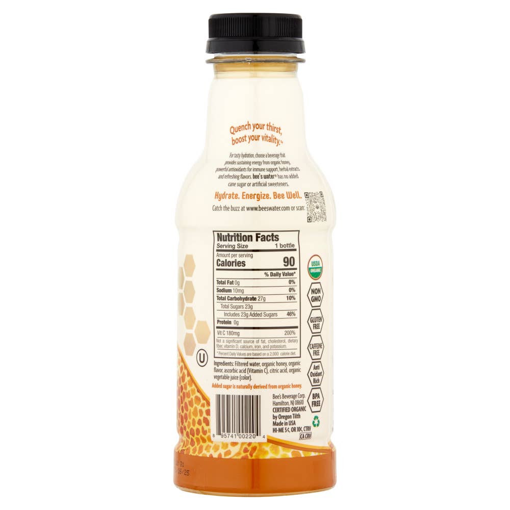Bee's Water Organic - Wholesale Flavored/Infused Water (Non-Carbonated) - Simply Classic Organic Honey Water, 12 Pk1