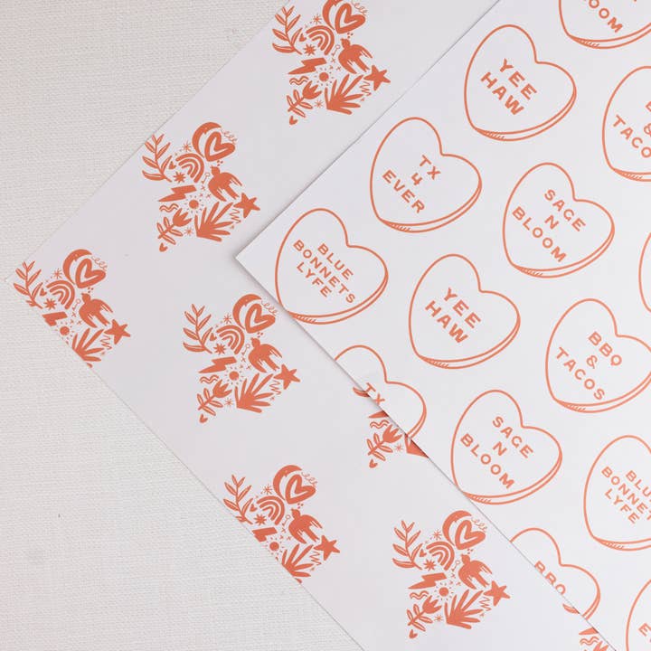 Morgan Lacey Hart - Wholesale Flat Wrap - Texas Gift Wrap - Flat Sheets
