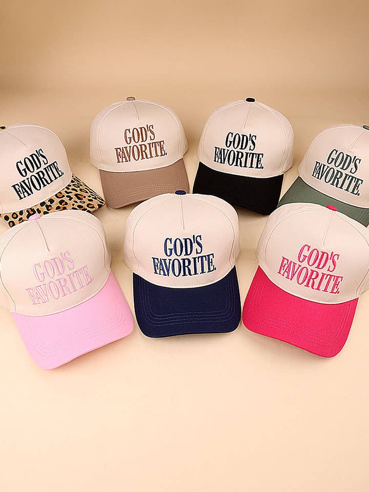 God's Favorite Two Tone Canvas Cotton Cap for wholesale by Vanilla Monkey