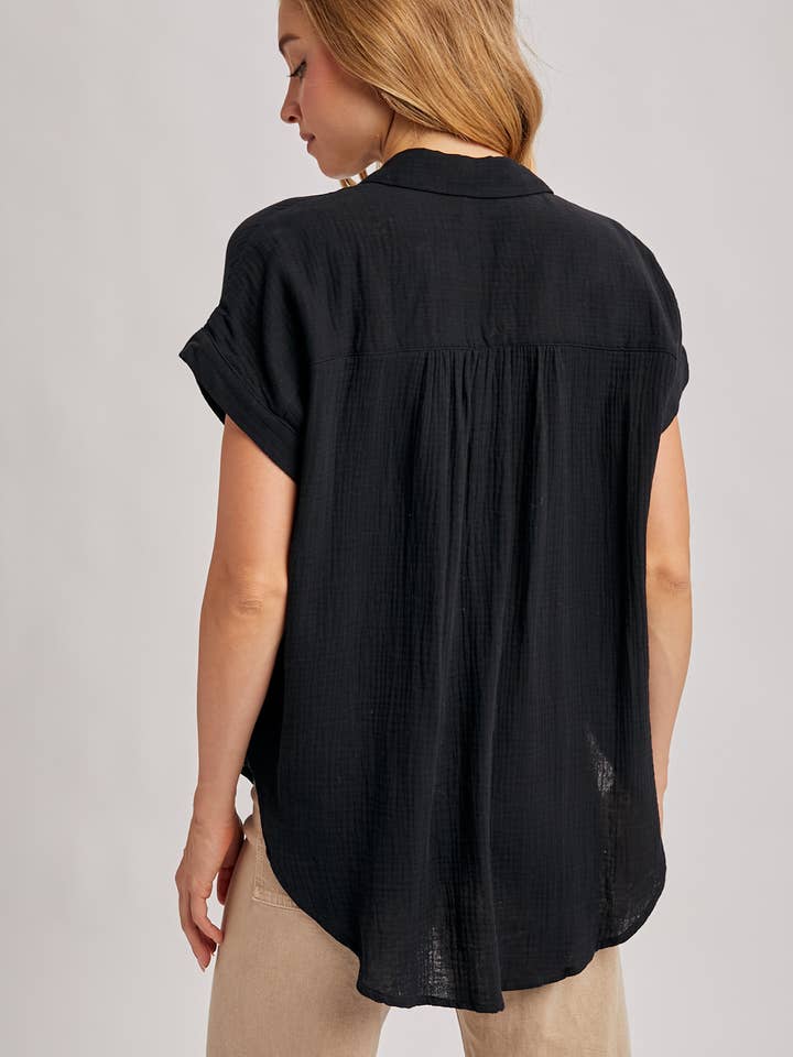 Bluivy – Camisa com botões no colarinho – Mulher por atacado – CAMISA ESSENCIAL BOTÃO UP ALGODÃO34