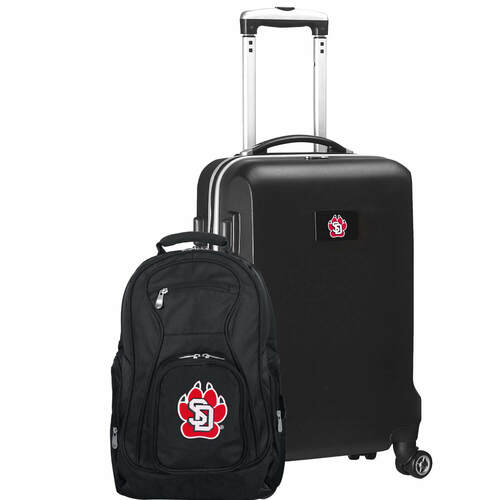 NCAA South Dakota Coyotes Deluxe 2 Piece Backpack & Carry-On Set for wholesale by Mojo Licensing