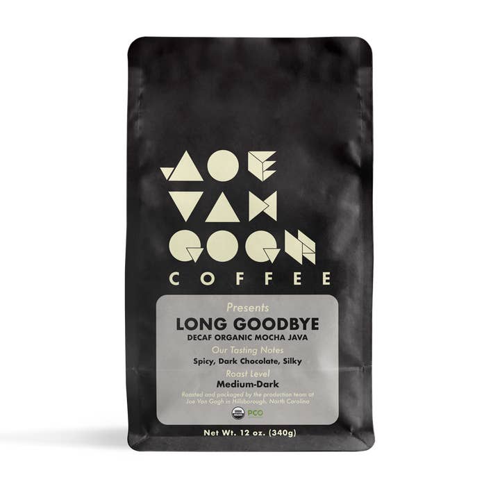 Joe Van Gogh Coffee - Wholesale Coffee Beans - Long Goodbye (Organic Decaf Mocha Java Blend)